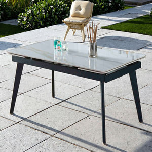 <span class=keywords><strong>Table</strong></span> à manger <span class=keywords><strong>extensible</strong></span> en céramique moderne, meubles pour hôpital, hôtel, école, extérieur, maison, avec pieds en métal - Product Image 5