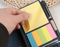 Benutzer definiertes Logo Mini A6 Notebook mit Haft notizen und Stift Kraft papier abdeckung Spiral gebunden