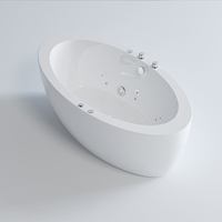 Baignoire autoportante moderne de luxe WT-08-RY508 avec approbation CE/cUPC, baignoire autoportante en acrylique