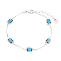 Bracelet à breloques en acier inoxydable coloré avec zircon, personnalisable en gros, cadeau tendance pour femme, accessoires de bijoux de créateur