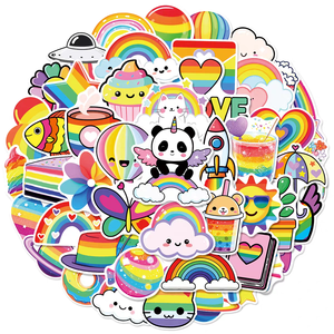 Adesivi Personalizzati Girasole Arcobaleno <span class=keywords><strong>Mongolfiera</strong></span> - Adesivi Impermeabili Freschi e Puliti per Valigie, Laptop, Cellulari - Product Image 2