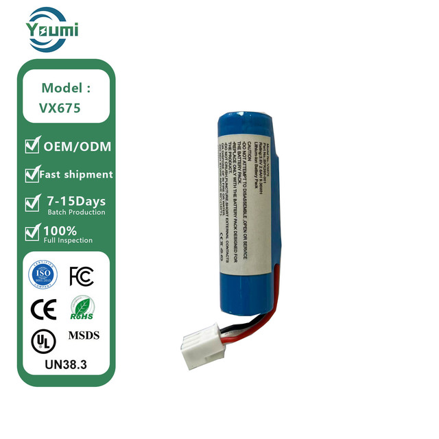 3.7V 2600mAh POS Terminal Replacement for Verifone VX675 BPK260-002-01-A 18650 Battery