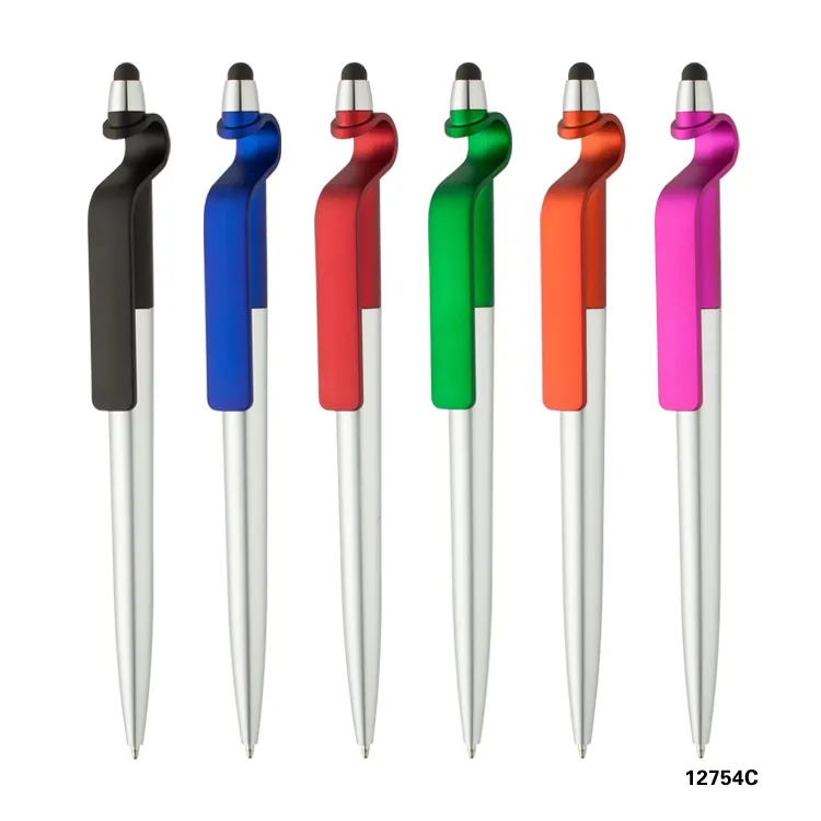 Prostar 3 in 1 telefon tutucu kalem özel promosyon Stylus kalem kalem dokunmatik kalem