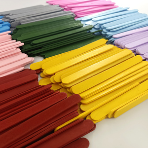 <span class=keywords><strong>Palitos</strong></span> <span class=keywords><strong>de</strong></span> <span class=keywords><strong>Madera</strong></span> <span class=keywords><strong>de</strong></span> Colores Pulidos Ecológicos Multiusos para Manualidades, Material Creativo para Aprender, Venta al por Mayor - Product Image 5