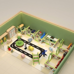 Nuevo Diseño de Casa de Juegos para Niños, Equipo Realista e Innovador para Juegos de Rol, Parque Temático de Juegos de Imitación, Área de Juegos Interior Comercial - Product Image 1
