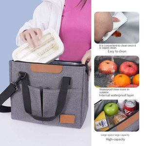 Sac isotherme réutilisable en tissu Oxford grande capacité avec fermeture éclair pour pique-nique, pour 2 personnes, en polyester - Product Image 5