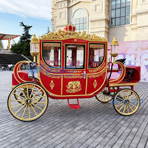 Calèche royale électrique classique pour mariage traditionnel, calèche électrique sans chevaux de luxe à quatre roues pour le tourisme - Product Image 2