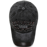 Gorra de béisbol con letras de tela lavada Vintage para hombre y mujer, sombrero para el sol de pico de pato desgastado, ala curva, moda Primavera otoño al aire libre