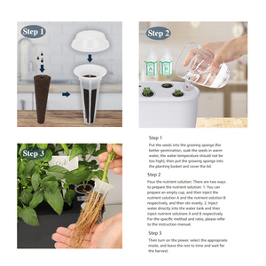 BA-HGS01 sistemi di coltivazione idroponica dell'interno della <span class=keywords><strong>luce</strong></span> crescente del giardino astuto domestico dell'interno della serra 12W con lo strato di bambù - Product Image 4