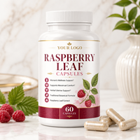 Complément Herbal Végétalien OEM à Marque Blanche : Pilules de Feuilles de Framboisier Rouge Extrait 15:1 pour le Bien-être Féminin et la Santé Utérine des Femmes Adultes