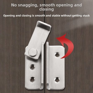 Thép không gỉ bề mặt gắn cửa an ninh chốt thiết kế hiện đại cửa trượt <span class=keywords><strong>Hasp</strong></span> Bolt cho khách sạn Ổ khóa an toàn - Product Image 3