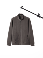 Fabricants de vêtements personnalisé 400g cardigan à fermeture éclair manteau automne et hiver col montant chaud en peluche à manches longues à capuche