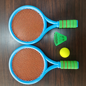 Raquettes de badminton roses et bleues pour enfants avec poignée souple, cordes légères et durables pour le jeu des enfants - Product Image 4