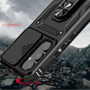 Coque arrière de luxe antichoc de haute qualité <span class=keywords><strong>GT</strong></span> Factory avec béquille magnétique, étui blindé de gros avec fenêtre coulissante pour téléphone - Product Image 4