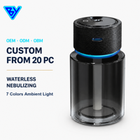 Diffuseur de voiture USB sans eau personnalisé tendance 130ml avec lumière d'ambiance LED RGB, capteur de mouvement et démarrage automatique intelligent, désodorisant d'ambiance pour hôtel