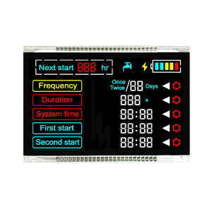 Pantalla LCD de segmento hecho a medida, Color blanco sobre negro, para equipos de riego - Product Image 1