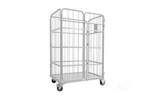 Mracking Nhiệm Vụ Nặng Nề Kho Xếp Chồng Lưu Trữ Siêu Thị Hậu Cần Xe Đẩy Cuộn Container 4 Bên Cuộn Lồng Với Bánh Xe - Product Image 5