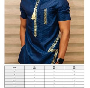 <span class=keywords><strong>M</strong></span>-4XL Heren Overhemden Afrikaanse Etnische Stijl Katoen Rood Kraagloos Slim Fit Casual Shirt - Product Image 6