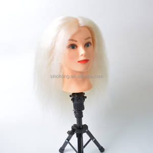 Tête de mannequin d'entraînement 100 % Yaki blanche <span class=keywords><strong>pour</strong></span> <span class=keywords><strong>coiffeur</strong></span>, vente en gros - Product Image 4