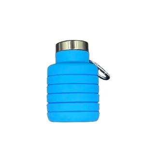Food grade silicone folding pot 2024 hot selling environmentally friendly travel silicone dynamic drinking bottle