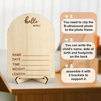 Panneau d'annonce de naissance en bois, panneau de bienvenue pour nouveau-né, plaque de nom, panneau d'annonce de naissance personnalisé, cadre photo en bois pour bébé