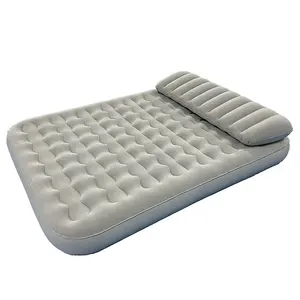 Colchón de aire inflable de una tecla, cama recargable integrada, almohada extraíble, muebles de acampada