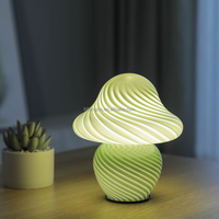 Lampe de table en verre de Murano à intensité variable, lampe de bureau LED vintage en verre, lampe de table en verre de Murano alimentée par USB