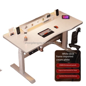 Motorized Double Motor Three-section Leg Electric Height Adjustable Standing Desk for Ergonomic Smart Office Computer Table - Product Image 2