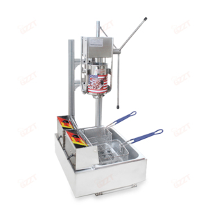 Extrusión manual de acero inoxidable de 3L, máquina de churros exprimible, relleno de churro con freidora eléctrica de 12L con boquillas de 5 piezas - Product Image 3