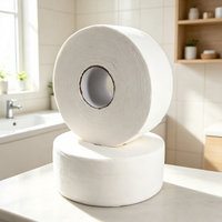 OEM ODM Papier toilette en rouleau ultra-jumbo en pâte recyclée pour la restauration, doux, sans poussière, écologique et jetable dans les toilettes