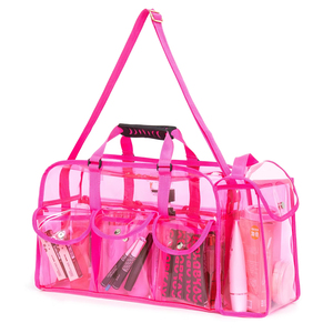 Trousse de Maquillage Professionnelle en PVC Transparent – Organisateur de Maquillage, Sac de Voyage en Vinyle Transparent avec Poches Externes - Product Image 1
