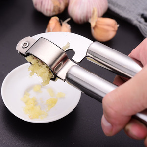 Stainless Steel Garlic Press 304 Stainless Steel Multi Functional Garlic Crusher Kitchen Tool Reusable - Product Image 1