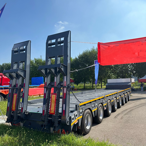 100 <span class=keywords><strong>tonnes</strong></span> 12 roues conteneur châssis chargeur bas lit camion remorque 60 <span class=keywords><strong>tonnes</strong></span> semi-remorque avec plaque basse - Product Image 6