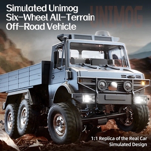 JJRC C8823 Camion de transport et de remorquage RC Unimog 6x6 à l'échelle 1/18, télécommande 2.4G, étanche avec lumières <span class=keywords><strong>LED</strong></span>, prêt à rouler - Product Image 2