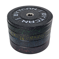 Pelat Bumper Karet Hi Temp BYT HBB-C Bebas Berat Standar IWF Diameter 450mm 5kg-55LB Logo Kustom Tersedia