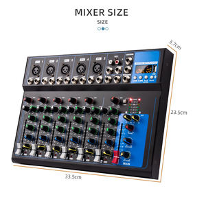 BHA F7 7-Kanaals Audio Mixer USB Interface Geluidsmengpaneel 48V Phantom Power DSP Effecten <span class=keywords><strong>DJ</strong></span> Mixer voor Live Stage Studio OEM - Product Image 6