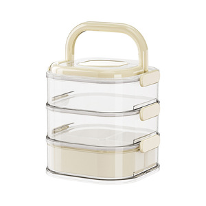 Portable Multi Layer Bento Box With Compartments Food Grade Airtight Storage For Outdoor Picnic Camping Fruit Lunchbox - Product Image 5