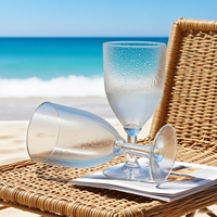 Échantillon gratuit Gobelet jetable transparent Verres à vin en plastique rouge Copa De Vino Verres a Boire Bicchieri Vinos