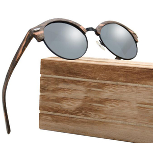 2021 Super Thin Wood Männer <span class=keywords><strong>Pilot</strong></span> Runde Sonnenbrille Frauen Brand Designer Vintage Kleine Sonnenbrille Damen Shades Brillen - Product Image 1