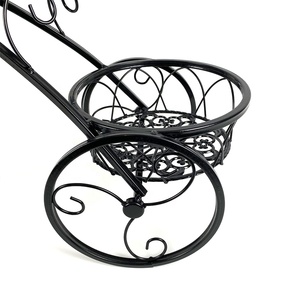 دراجة من الحديد المطاوع على الطراز الاسكندنافي الإبداعي ، حامل نبات خارجي للاستخدام في الحدائق ، ترويج أنيق لتصفيف الدراجات - Product Image 4