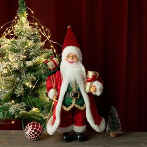 Estatuilla de pie de Papá Noel de 12 pulgadas transfronteriza nueva para decoración de ventanas de Navidad ornamento regalo estatuilla de Navidad Juguetes - Product Image 4