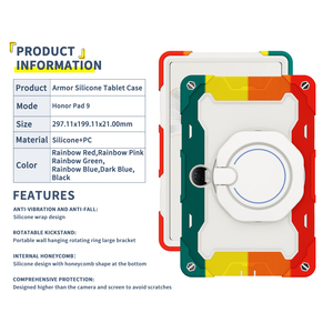 Custodia per Tablet <span class=keywords><strong>Huawei</strong></span> Honor Pad 9 <span class=keywords><strong>10</strong></span> 12.1 <span class=keywords><strong>Matepad</strong></span> Air 12 12X GT Pro 12.3 13 con Rotazione a 360°, Supporto Armor e Cover in PC e Silicone - Product Image 4
