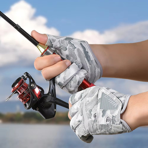 Gants de pêche unisexes à trois doigts, respirants, antidérapants, pour la pêche à la ligne, le cyclisme, le kayak, les activités de plein air - Product Image 1