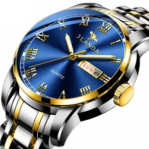 Wasserdichte Quarz armbanduhren des Edelstahls der Männer, kunden spezifische Logo armbanduhr, Soem-Marke, Hände