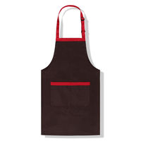 Tabliers de salon avec sangle de cou réglable, poches personnalisées, pour restaurant et bar, en coton, couleur personnalisable, unisexe, en tissu tricoté, uniforme