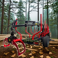 Attrezzature Forestali Woody: Rimorchi 4WD per Trasporto Legname, Gru con Pinza, Caricatori, Joystick, Motore Inclinabile, Cuscinetti, Cambio, Telecomando
