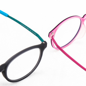 Montures de lunettes en titane et caoutchouc, monture ronde complète, légères, unisexes, verres optiques en résine 8339 - Product Image 3