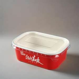 Tazón Rectangular Desechable de Papel para Ensaladas y Poke, Personalizado al por Mayor de Fábrica, de Grado Alimenticio para Llevar - Product Image 2