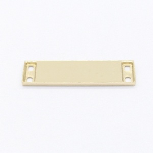 Étiquette de logo rectangulaire en métal sur mesure pour étui homme Or/Couleur personnalisée - Product Image 5
