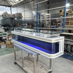 Fabbrica su misura di lusso tavolo di vetro caffè TV Cabinet casa mobili pesci rossi serbatoio materiale plastico acquario - Product Image 3